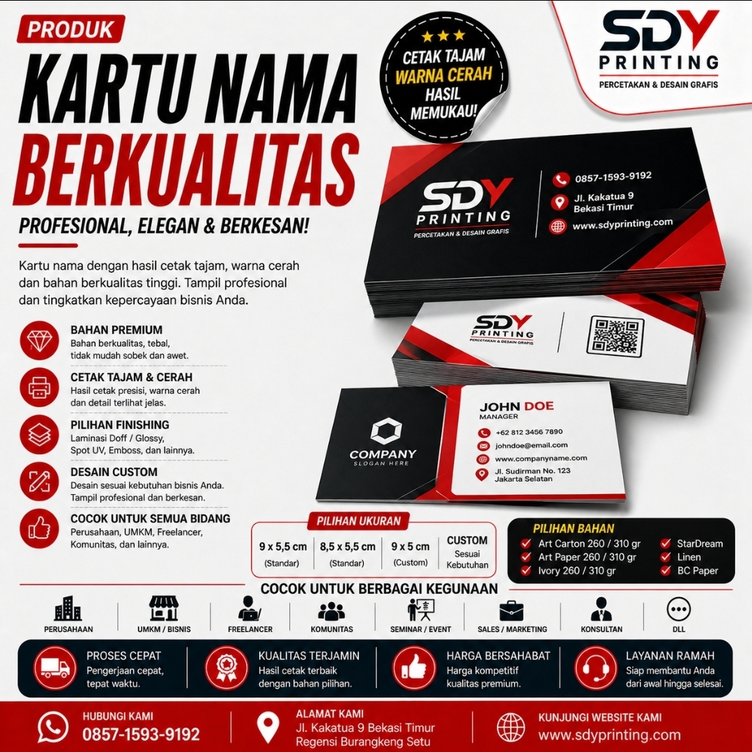 Kartu Nama Art Cartoon